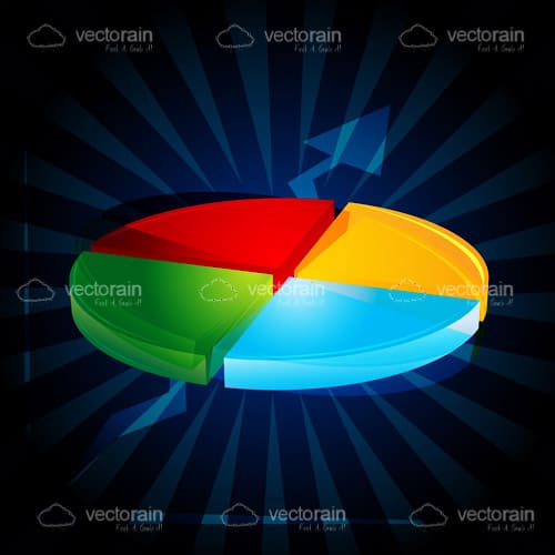 Abstract Colourful Pie Chart
